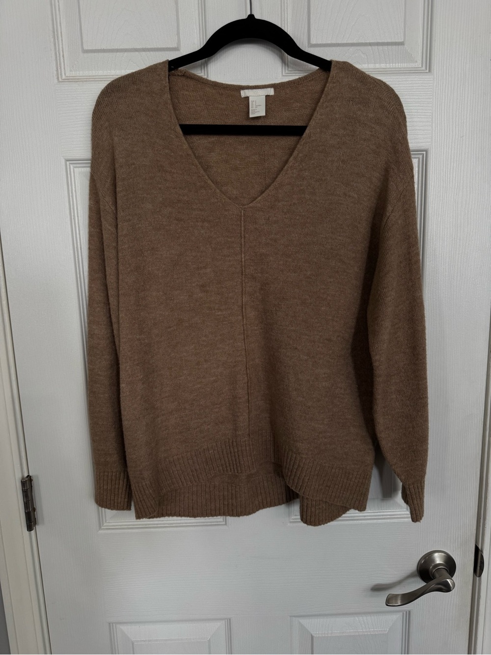 H&M Women's V-Neck Sweater in Taupe